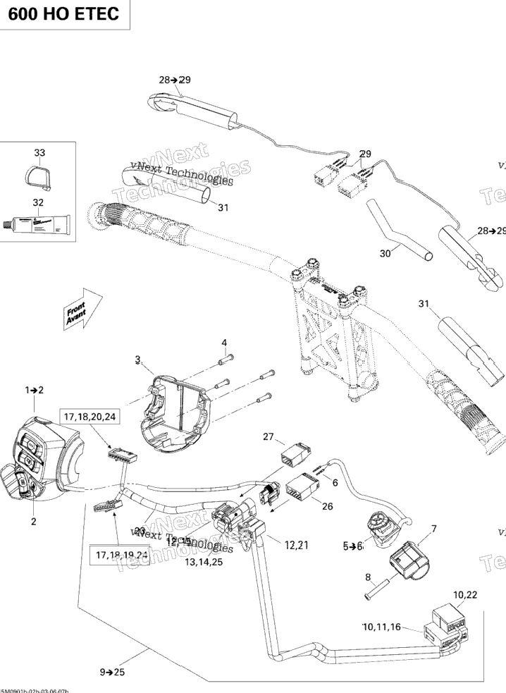 Steering Wiring Harness 600 Ho