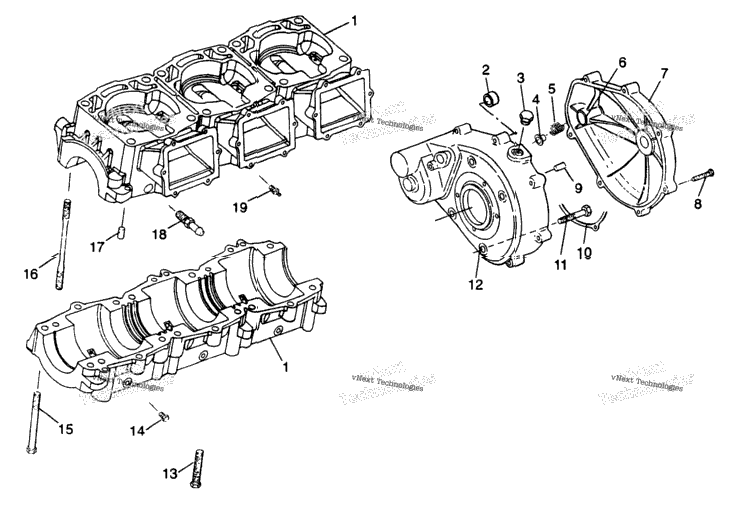 Crankcase Sl 900 B974091 & Sl 1050