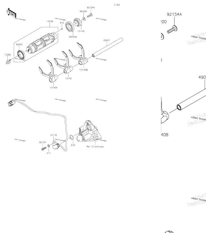 Gear Change Drum/Shift Fork(S)