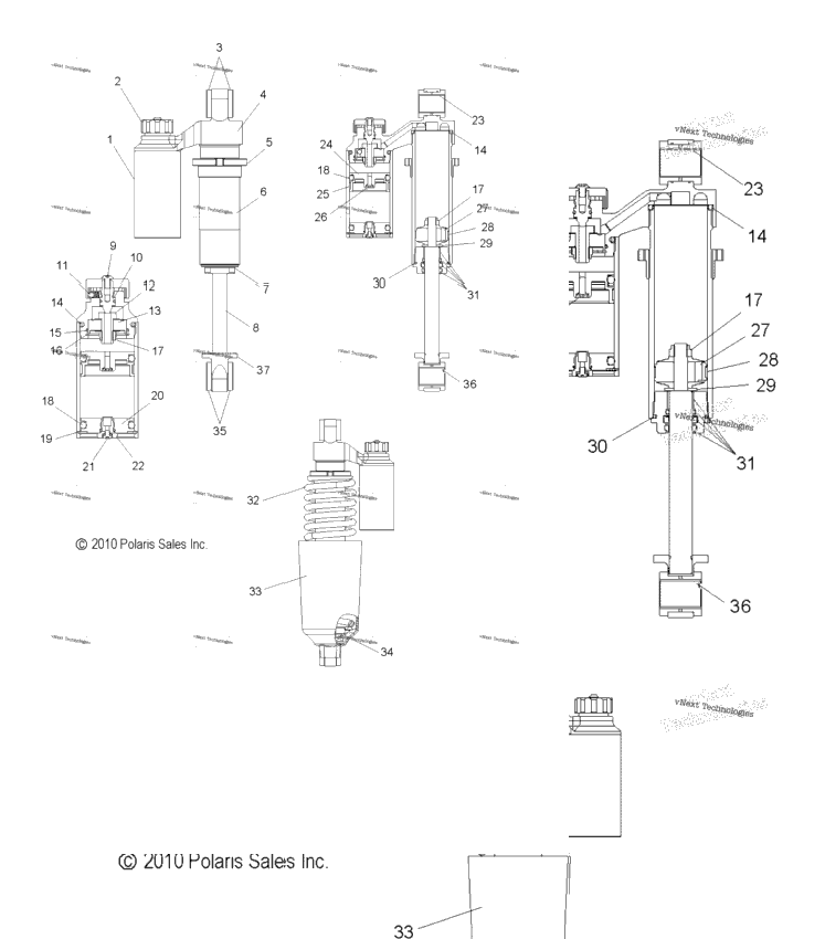 Suspension, Shock, Front Track All Options