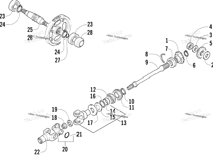 Secondary Gear/Output Shaft Assembly