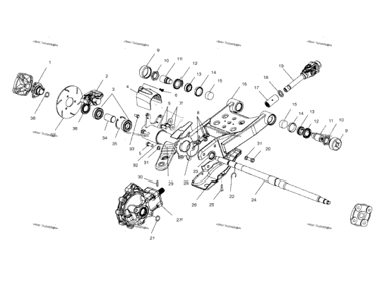 Swing Arm/Rear Gearcase Mounting