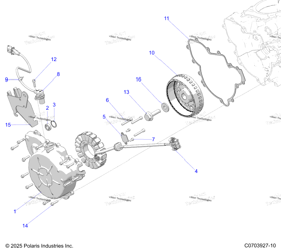Engine, Stator And Flywheel