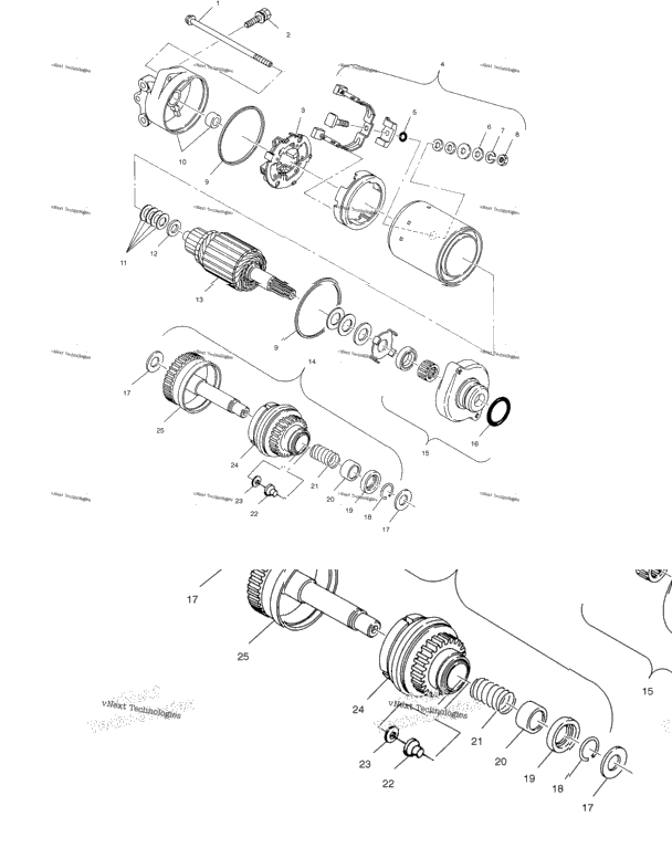 Starting Motor W025101c/W025101d