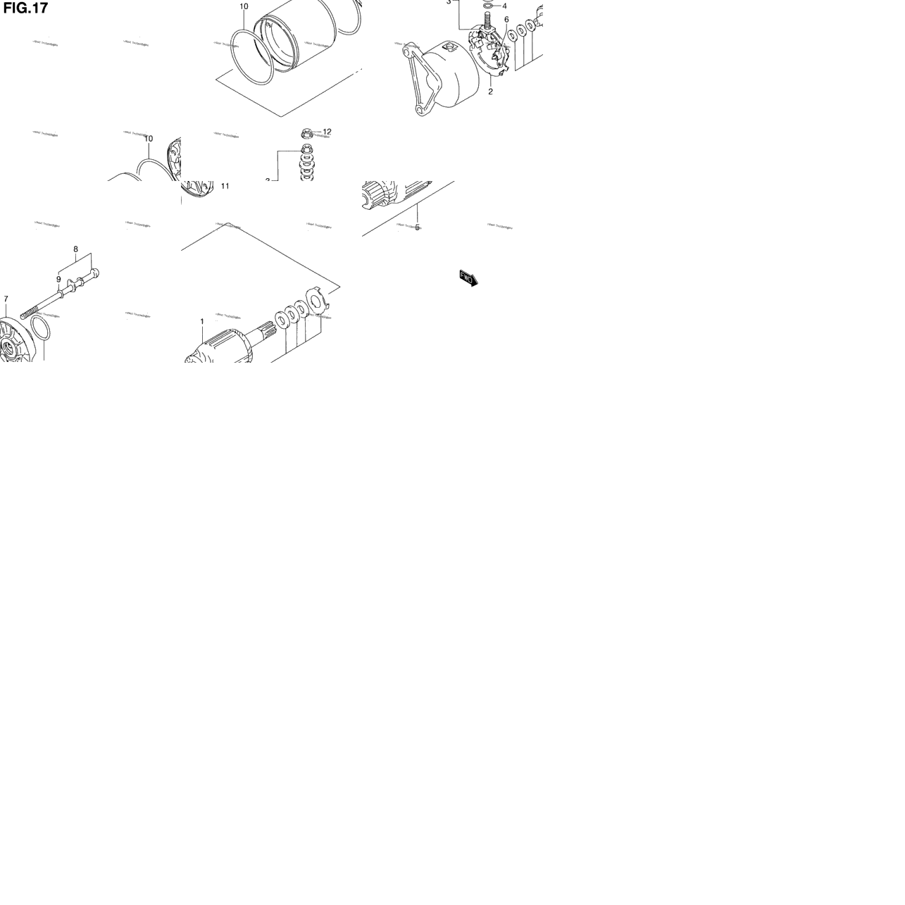 Starting Motor (Model V/W/X)