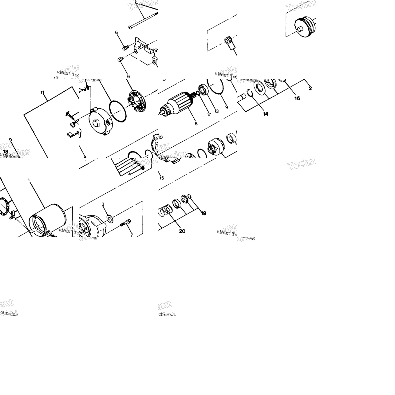 Starting Motor Assembly 250 2X4 Update