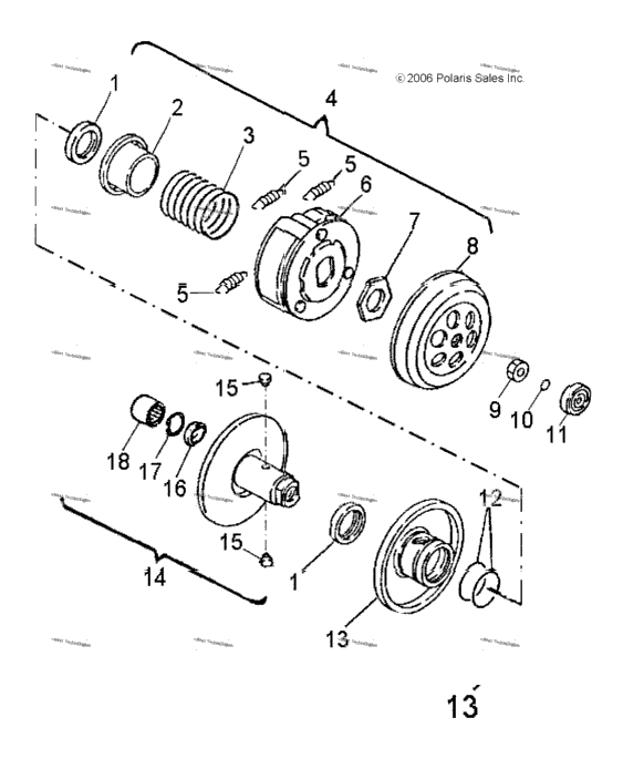 Drive Train, Secondary Clutch