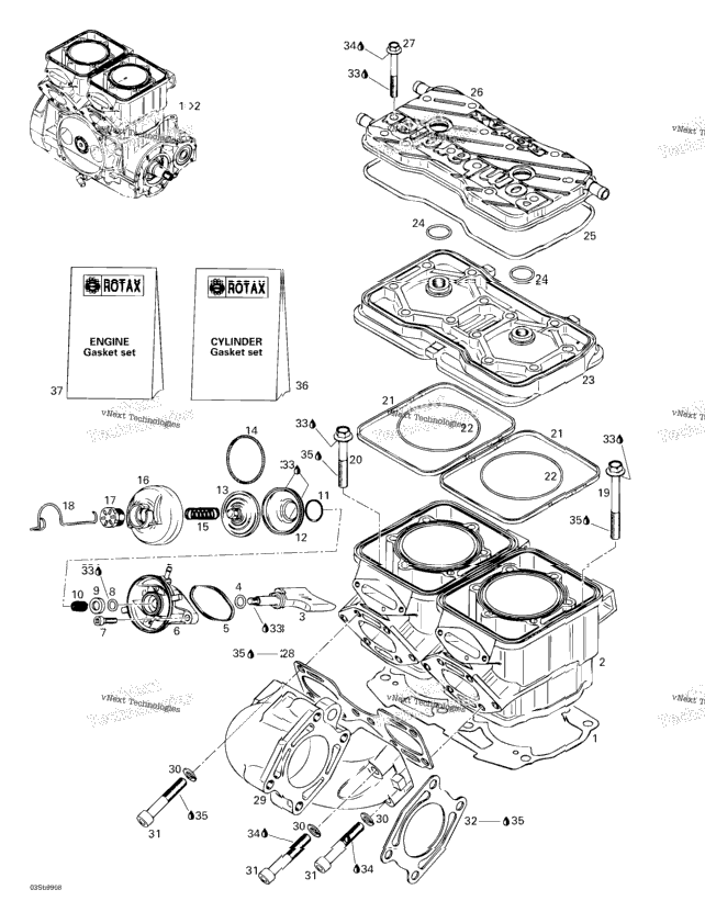 Cylinder, Exhaust Manifold