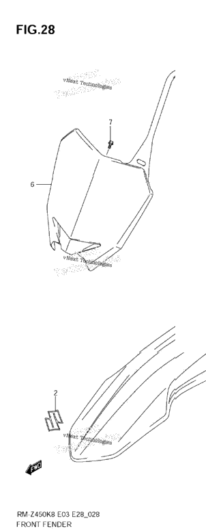 Front Fender (Rm-Z450 K8/K9/L0)