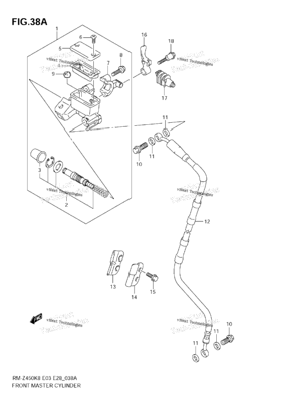 Front Master Cylinder (Rm-Z450 L1)