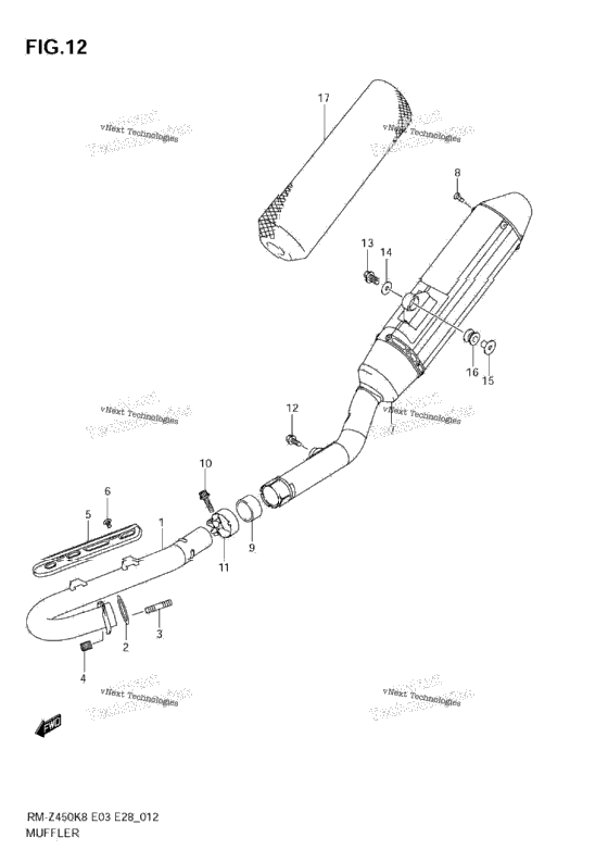Muffler (Rm-Z450 K8/K9)