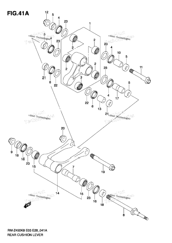 Rear Cushion Lever (Rm-Z450 L0/L1)