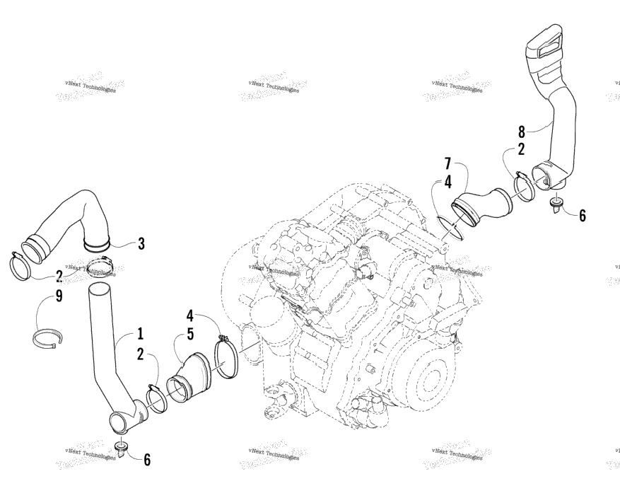 Case/Belt Cooling Assembly