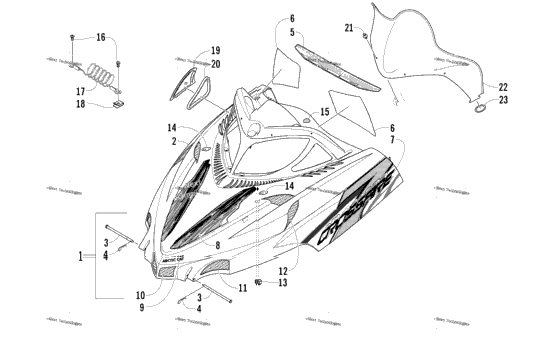 Hood And Windshield Assembly