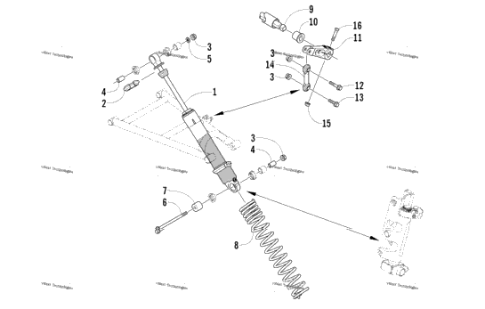 Shock Absorber And Sway Bar Assembly