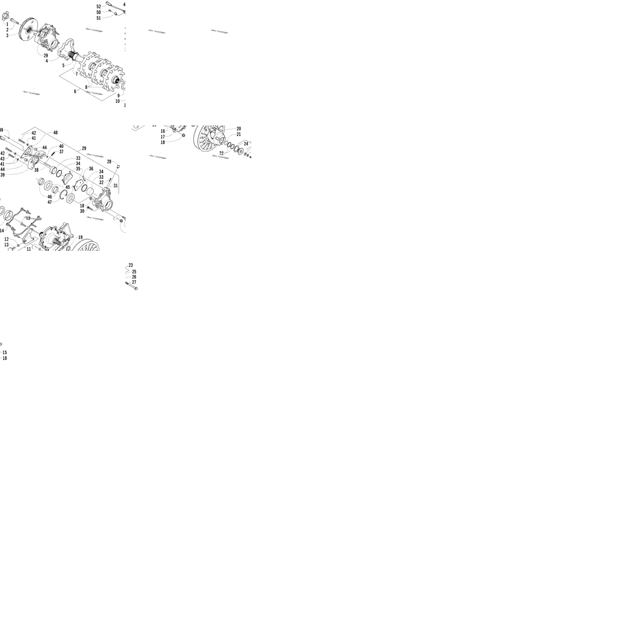 Drive Train Shaft And Brake Assemblies