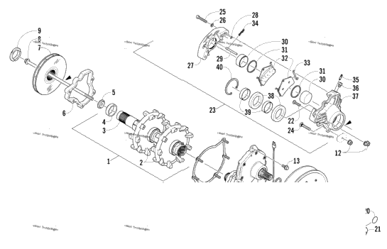 Drive Train Shafts And Brake Assemblies