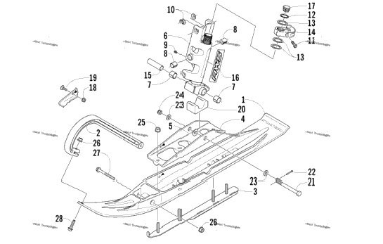 Ski And Spindle Assembly