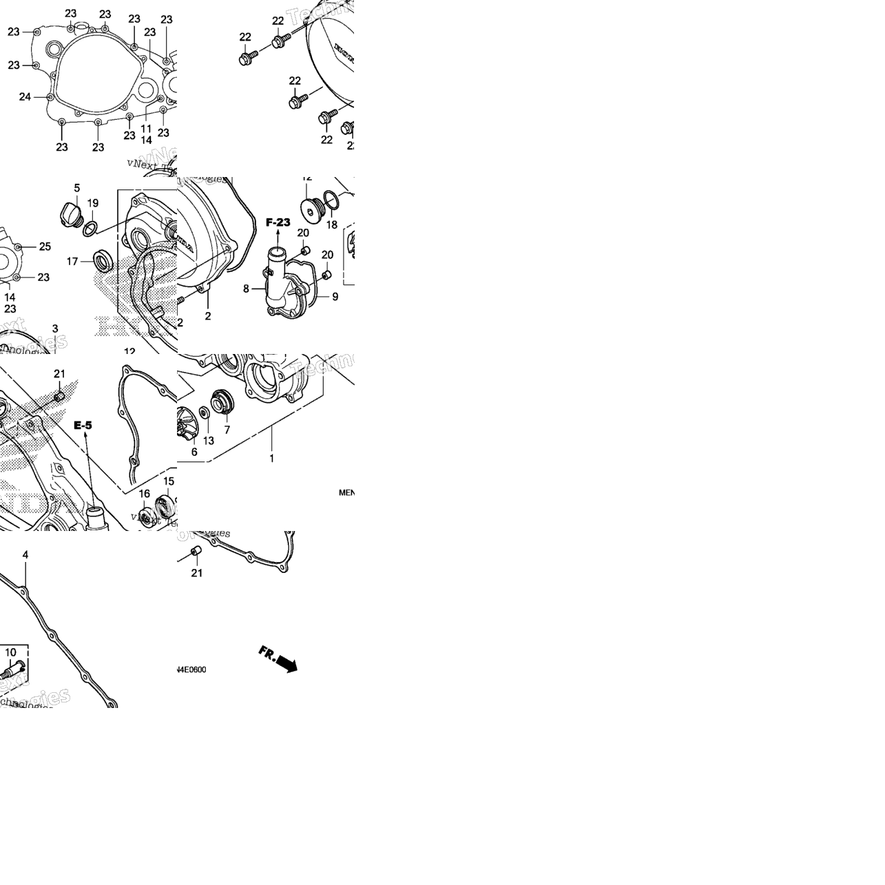 Right Crankcase Cover @Water Pump