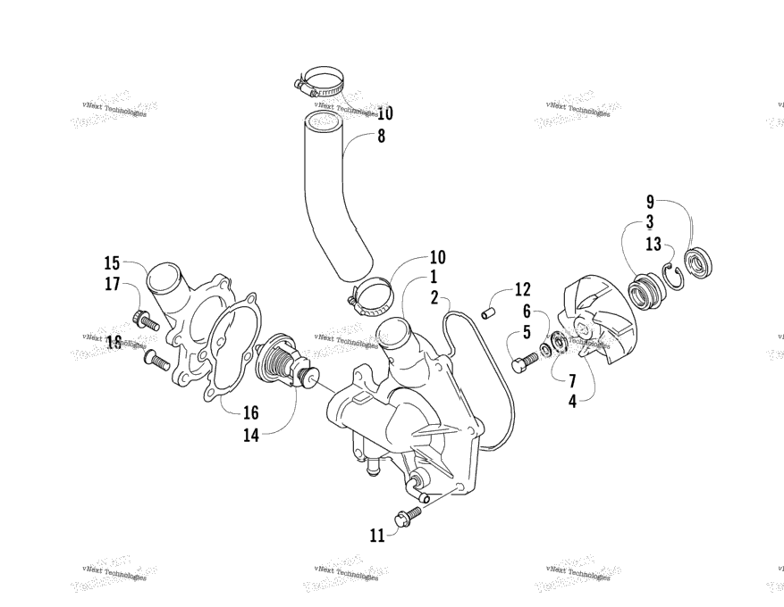 Water Pump And Thermostat