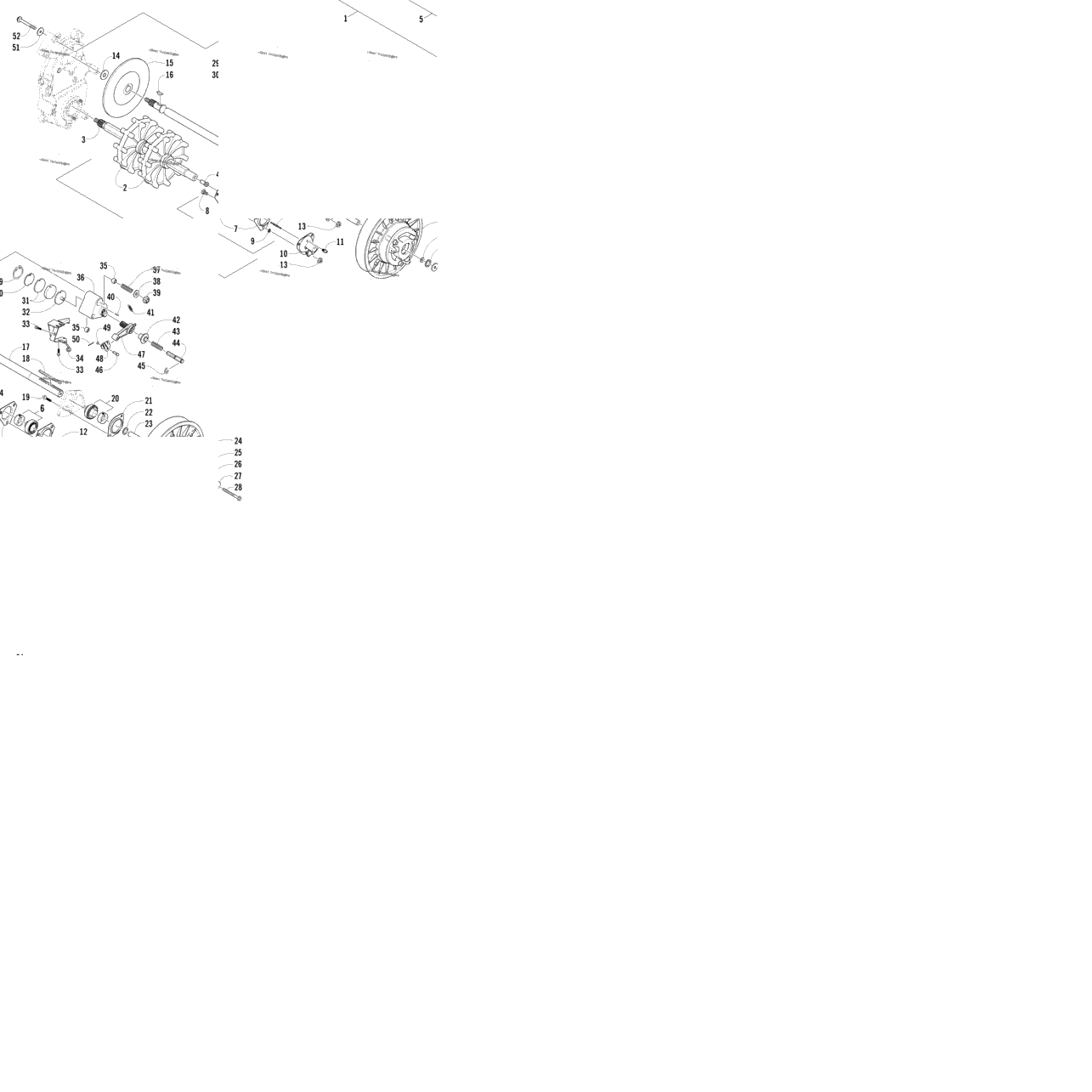Drive Train Shaft And Brake Assemblies