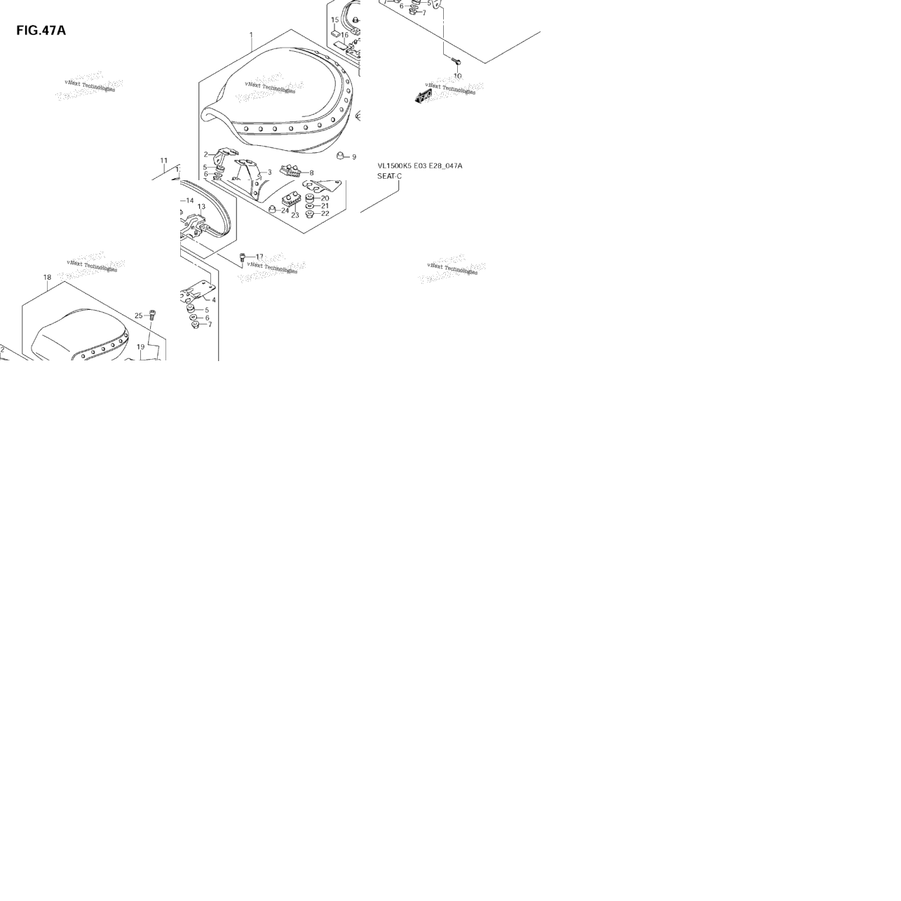 Seat (Vl1500tk5/Tk6/Tk7/Tk8/Tk9)