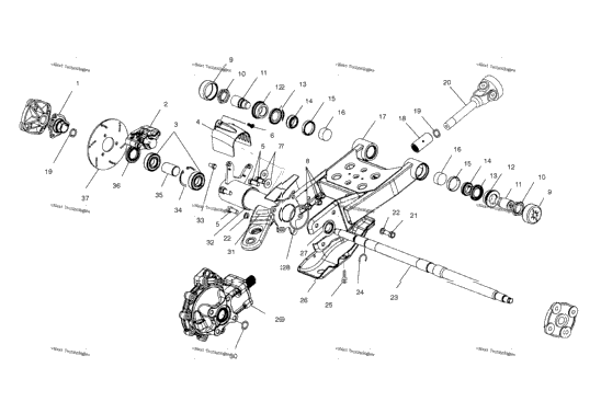 Swing Arm/Rear Gearcase Mounting A00ck32aa