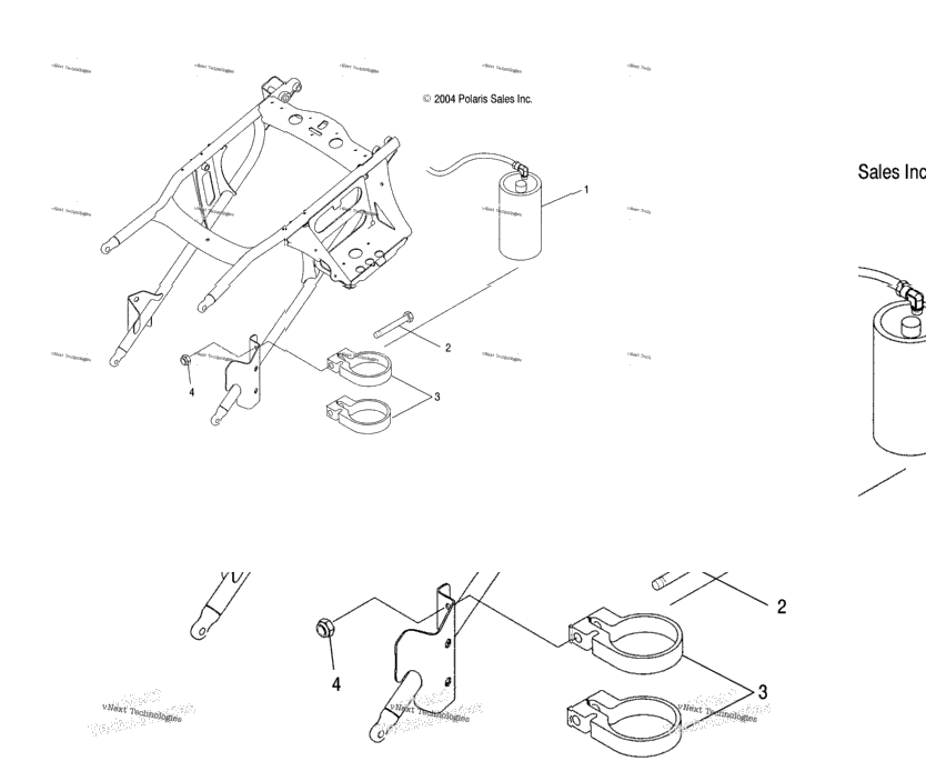 Shock, Rear Reservoir Mounting