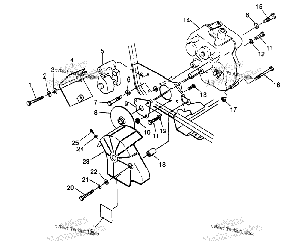 Gearcase/Brake Mounting 2X4 300