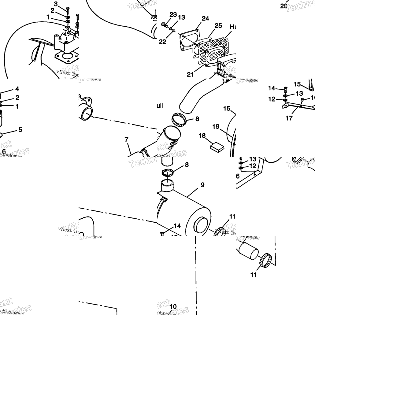 Exhaust System Sl 780 & Intl. Sl 780 I974088