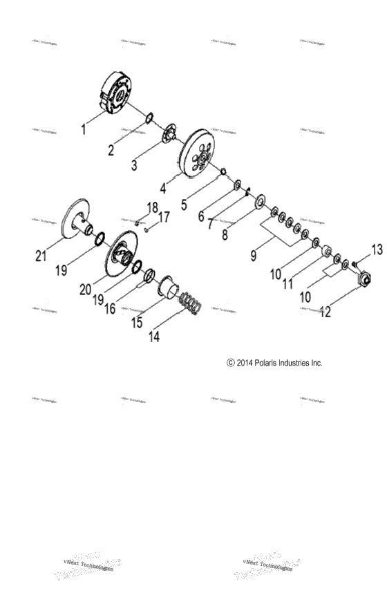Drive Train, Secondary Clutch