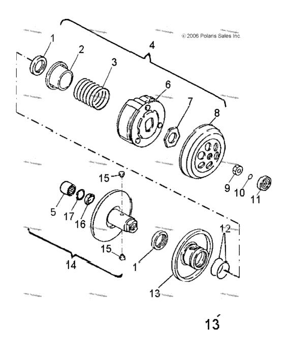 Drive Train, Secondary Clutch