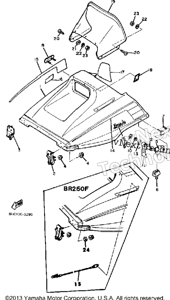 Shroud - Windshield Br250f - G