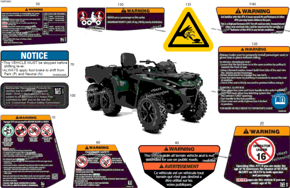Body - Warning Decals Front Section