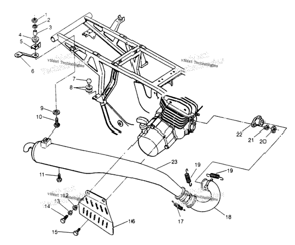 Exhaust Assembly Trail Boss