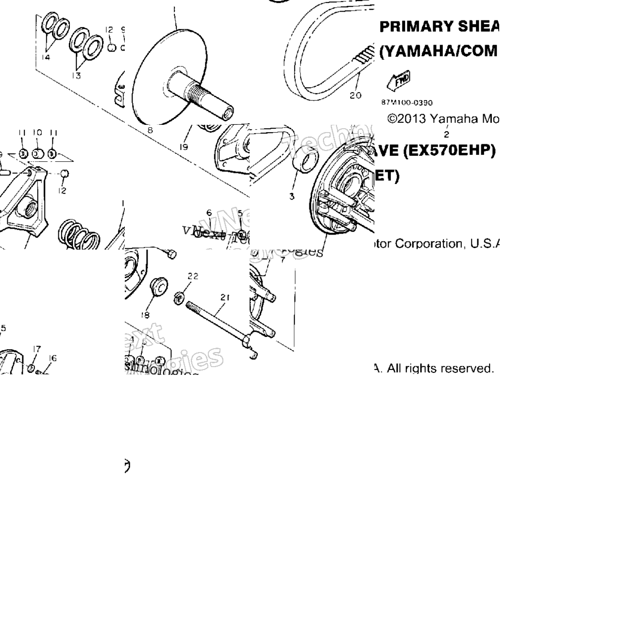 Primary Sheave (Ex570ehp) (Yamaha - Comet)