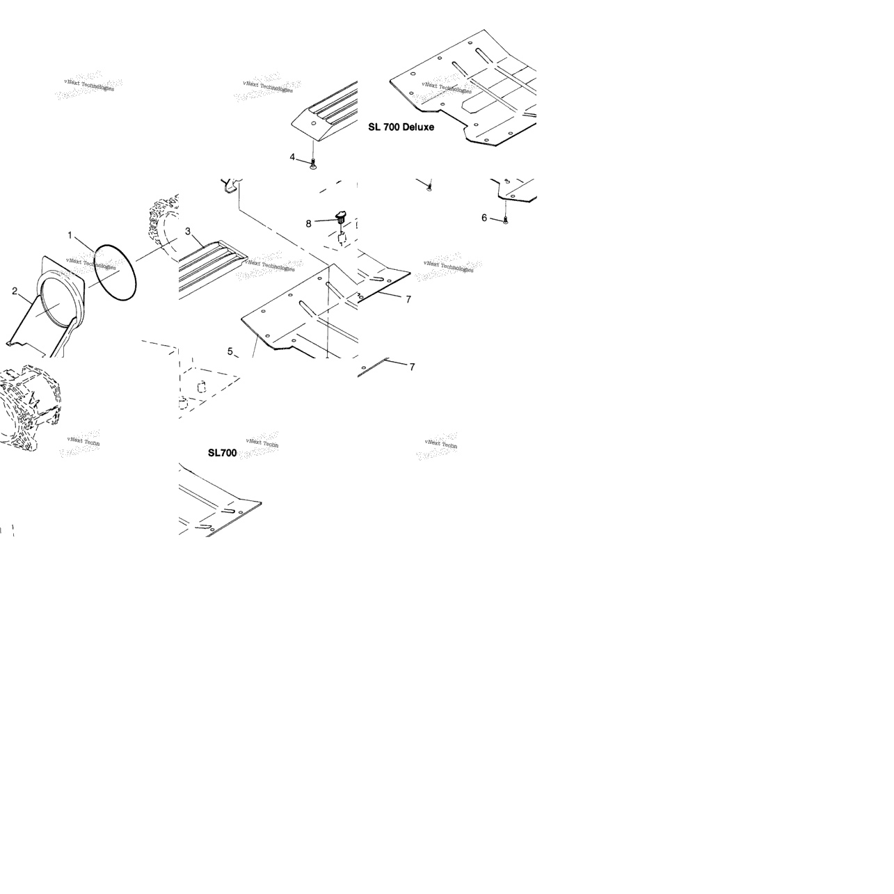 Water Inlet Sl 700 , Intl. Sl 700 I974071, Sl 700 Deluxe B974072 &