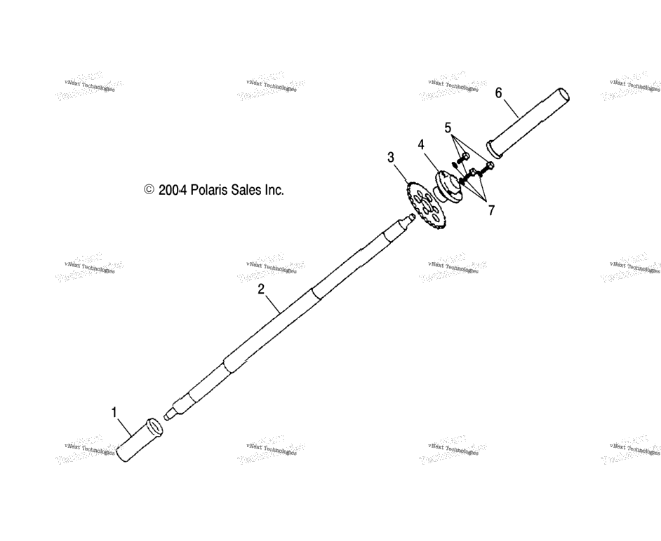 Rear Wheel Axle /Cb/Cc