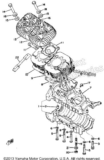 Crankcase - Cylinder (Ex340b)