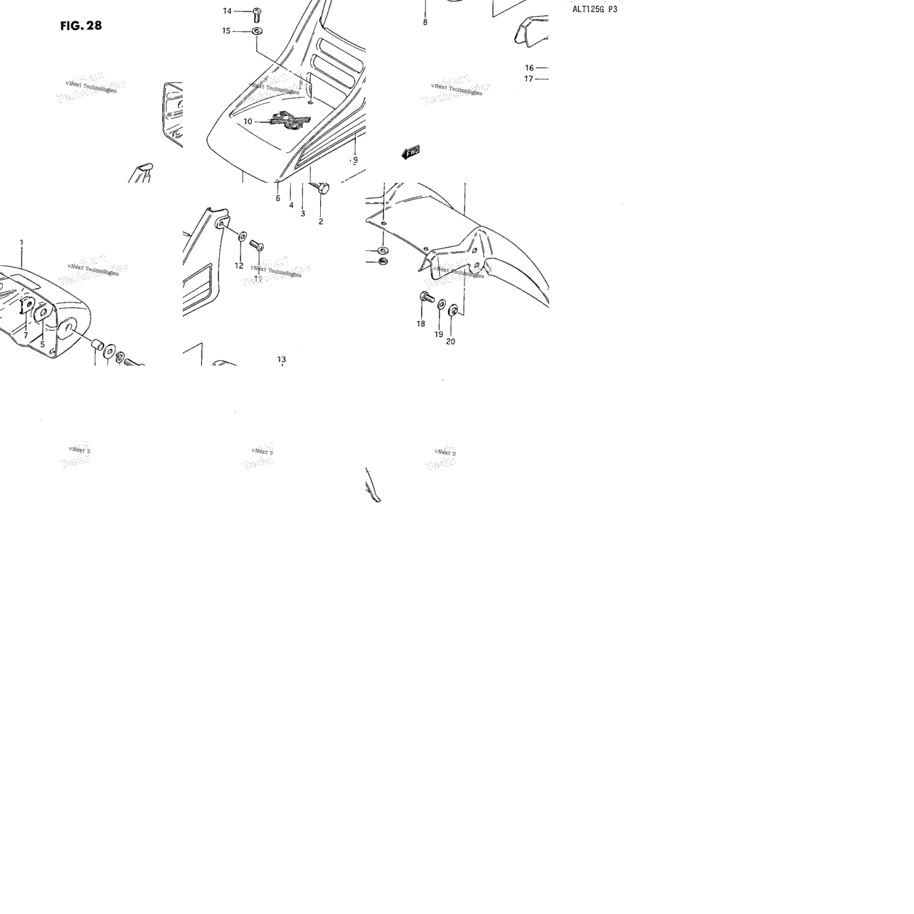 Headlamp Housing - Front Fender (Model F)