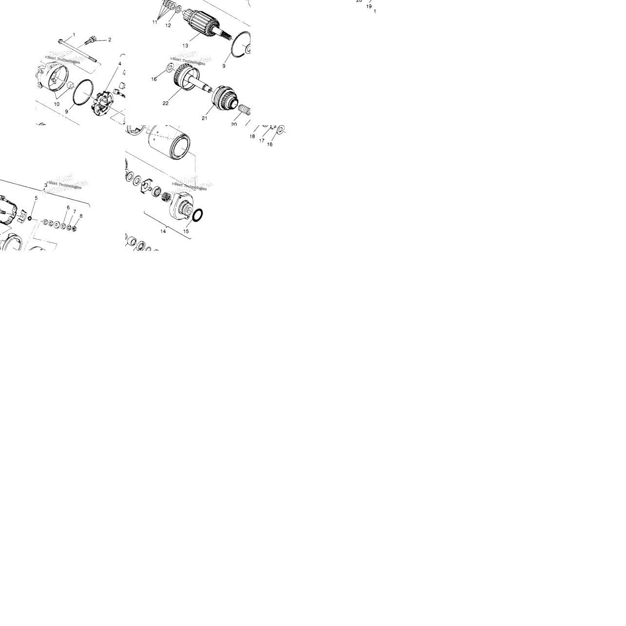 Starting Motor Assembly Slt 750