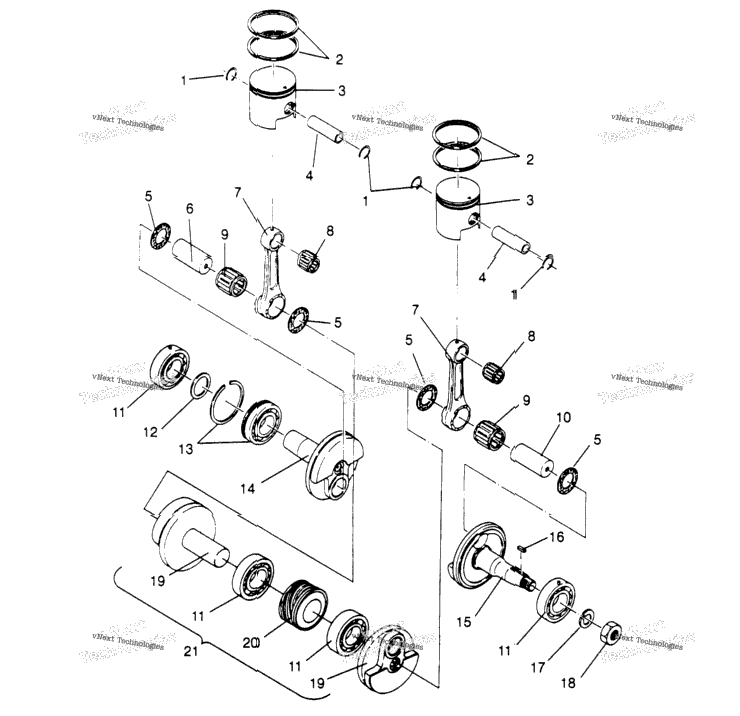 Piston & Crankshaft Super Sport