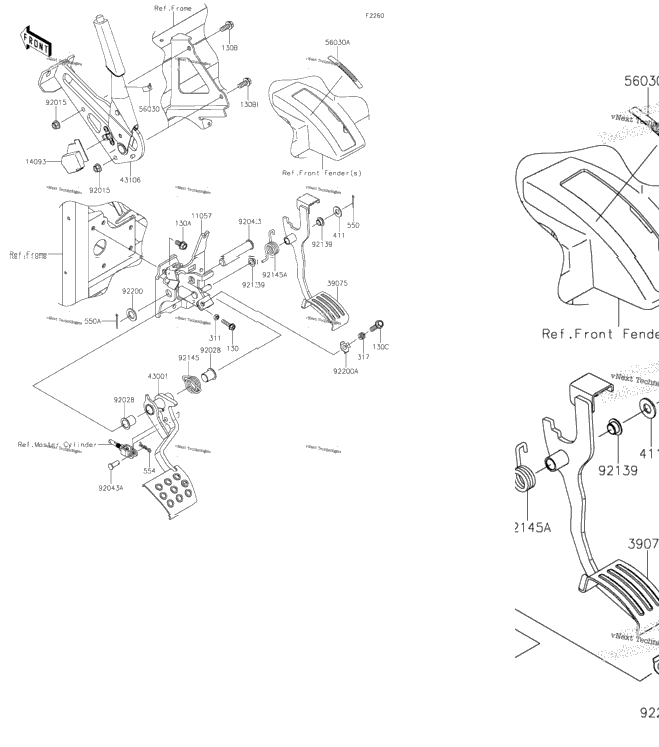 Brake Pedal/Throttle Lever