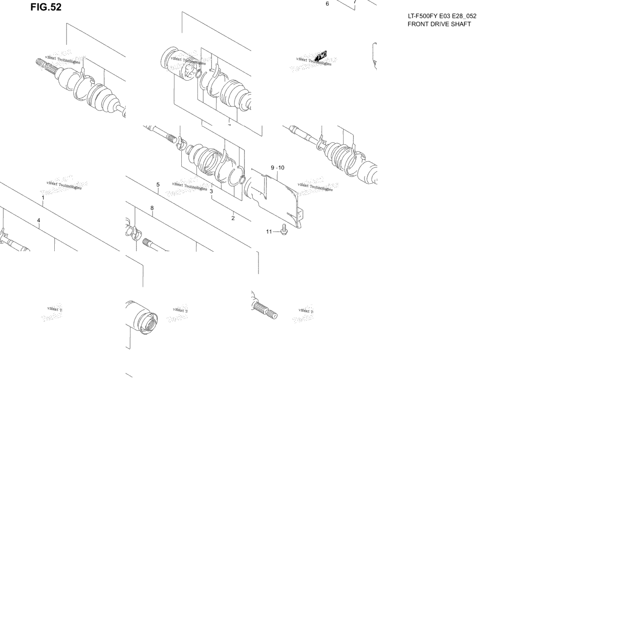 Front Drive Shaft (Model W/X)