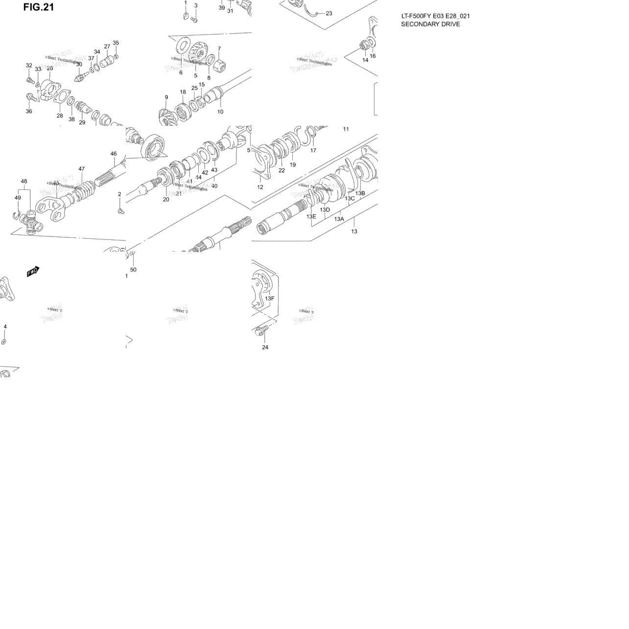 Secondary Drive (Model W/X/Y)