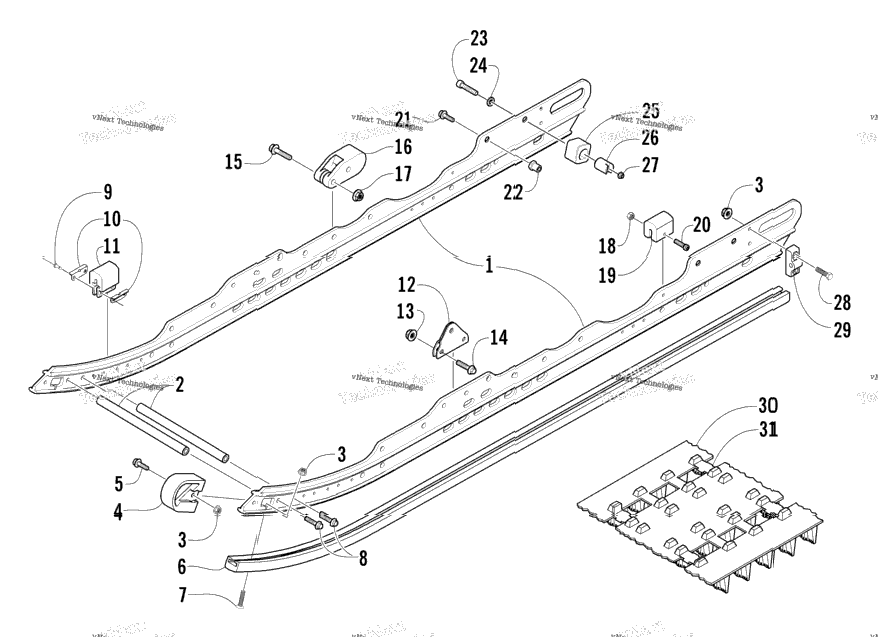 Slide Rail And Track Assembly