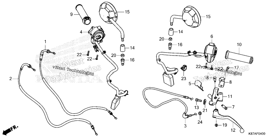 Handle Lever@Switch@Cable@Mirror