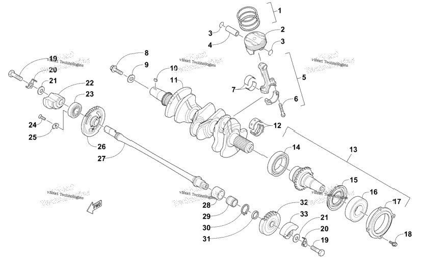 Piston And Crankshaft Assembly