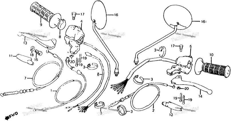 Control Levers + Switches + Cables 81-85