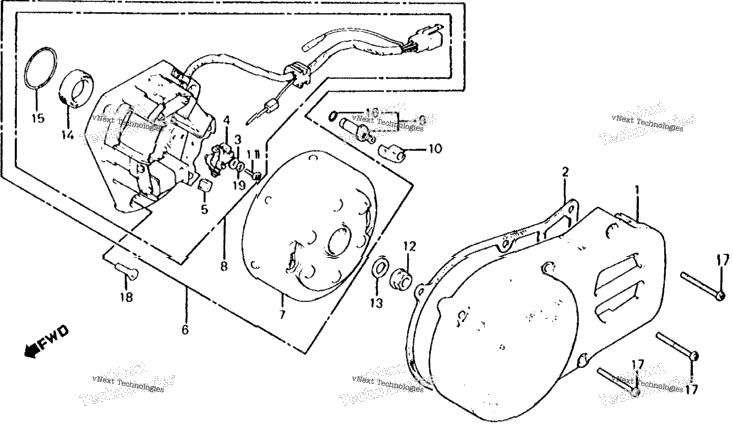 Left Crankcase Cover + Alternator